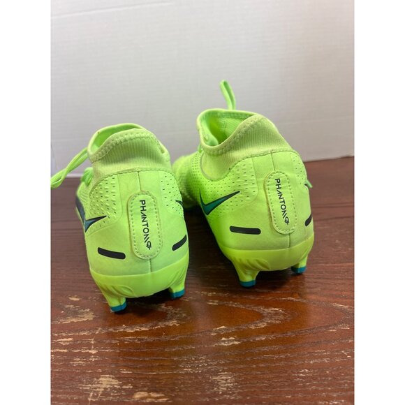 Nike Phantom GT2 Elite DF FG Soccer Cleats Lime/Blue Mens Size 12 - Picture 5 of 7